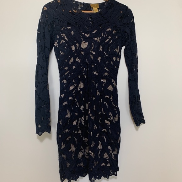 Black Lace Cocktail Dress - Picture 3 of 4